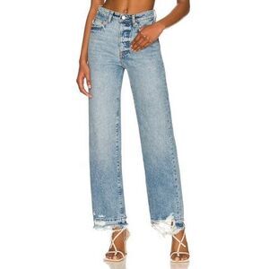 Lovers & Friends Jeans RYAN HIGH RISE STRAIGHT Cascade Blue 28